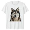 Husky Portrait TShirt Siberian Husky Dog Birthday Gift For Him And Her