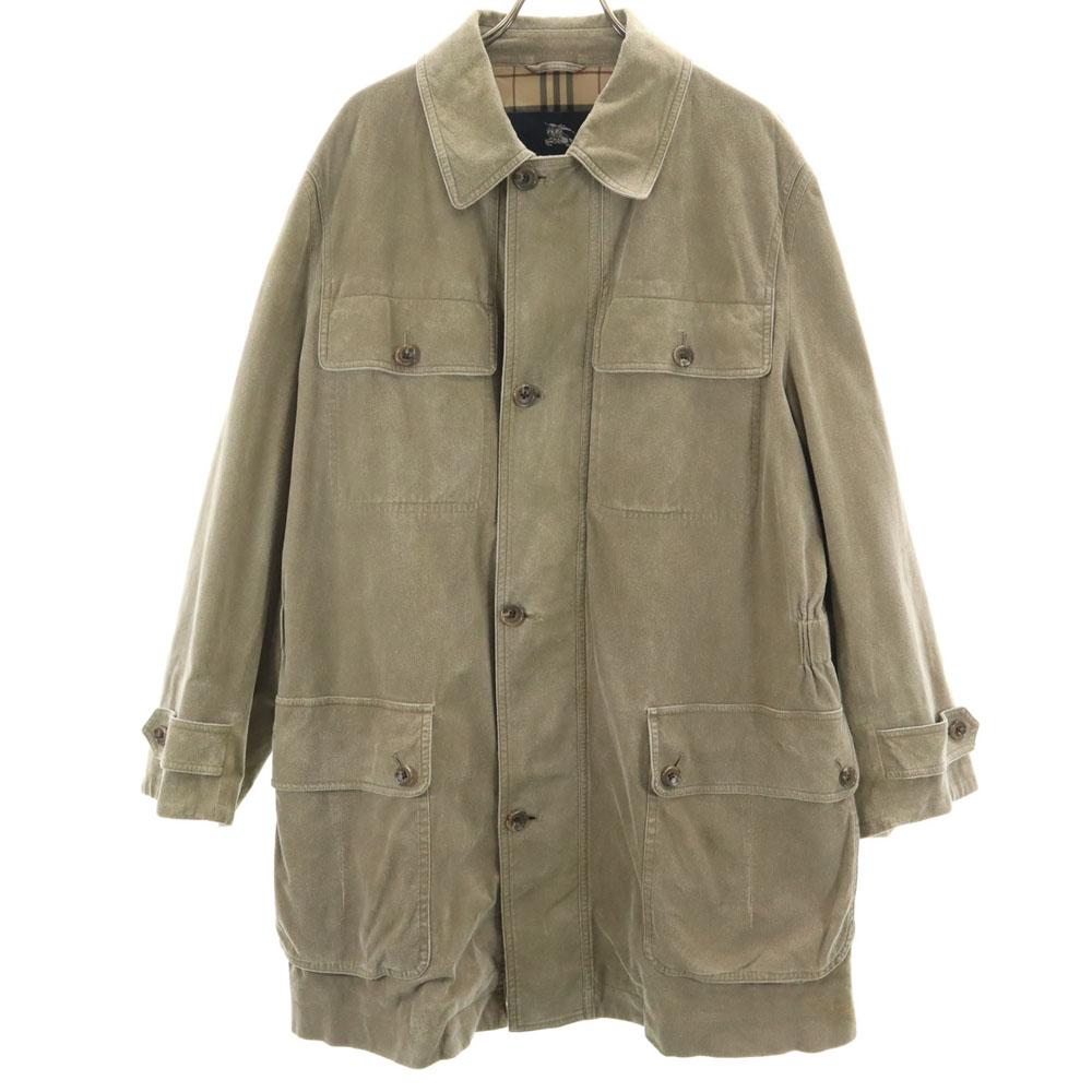 

BURBERRY Sanyo Shokai Made in Japan Faux suede Jacket L khaki Men s Used