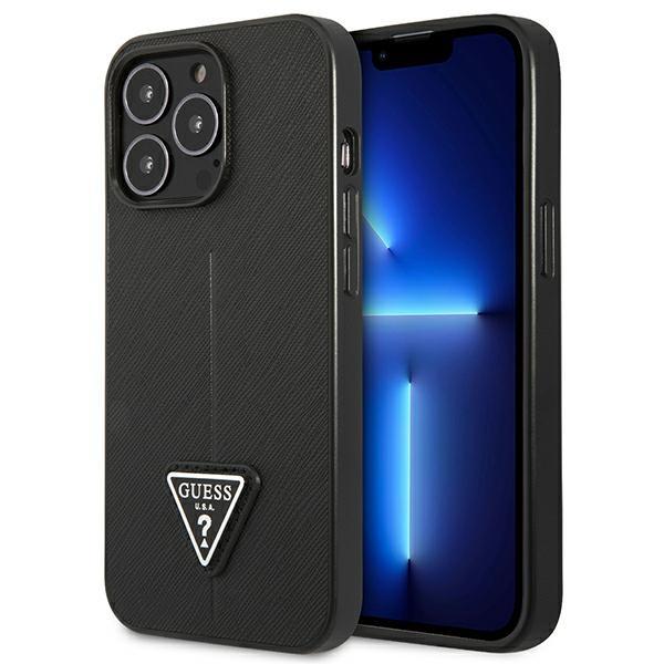 Guess Guhcp14Lpsatlk Iphone 14 Pro 6,1 Czarny/Black Hardcase Saffianotriangle Logo