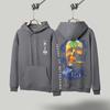 Mens Oversized Hooded Sweatshirt With Reversed Hook Print Loose Fit Cotton Pullover Fall Streetwear