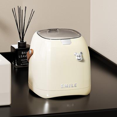 Tischmülleimer, Abgedeckter Aufbewahrungseimer, Kleiner, versiegelter Reinigungseimer, Großvolumiger Papierkorb für Wohnheim