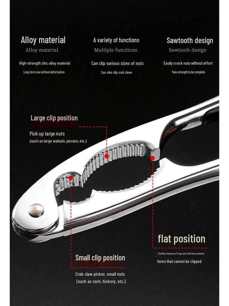 Multifunctional Nut Sheller Tool: Hickory, Hazelnut, Walnut & Chestnut Cracker Pliers.