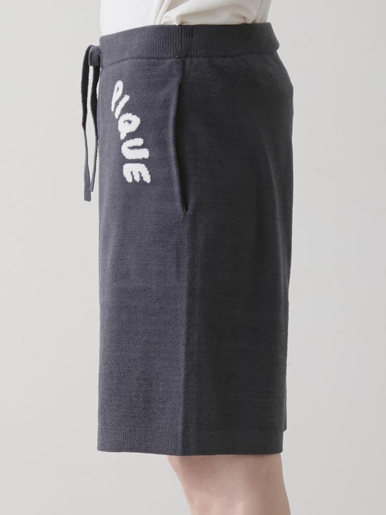 Gelato Pique HOMME Airy Moko Logo Jacquard Shorts PHNP252950 DGRY Men's