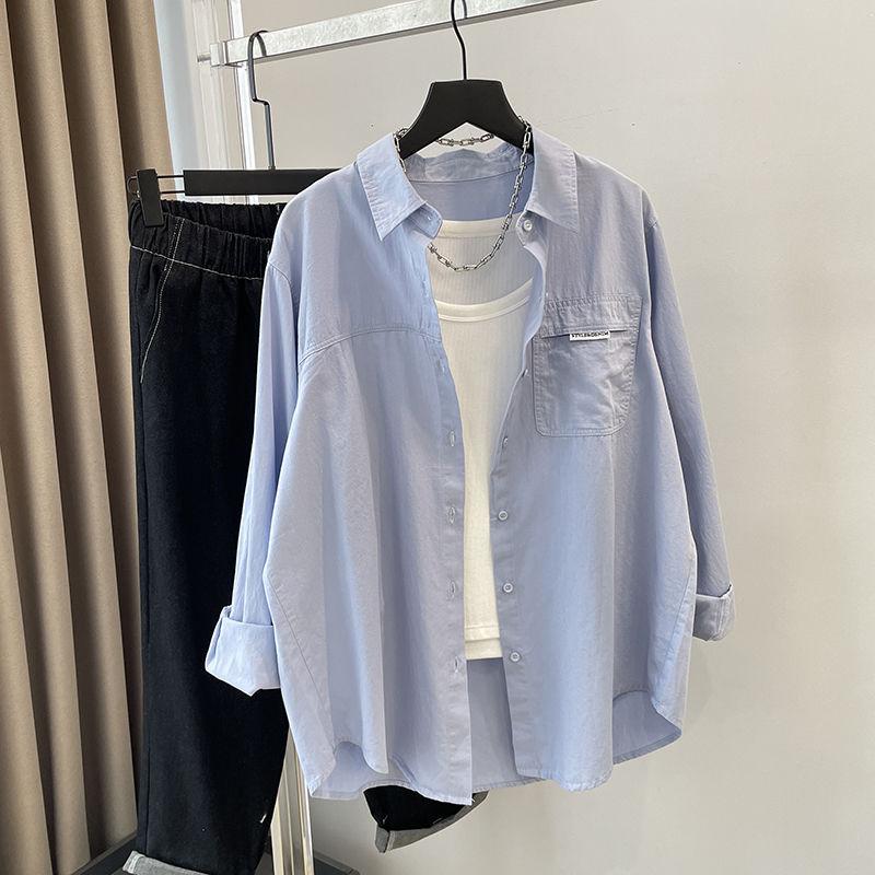 Camicia Minimalista Monocolore Donna Manica Lunga Autunno/Inverno Design Outfit Senso Unico Versatile e Snellente Cotone Capo Esterno