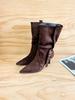 European and American temperament versatile suede pointed high-heeled short boots