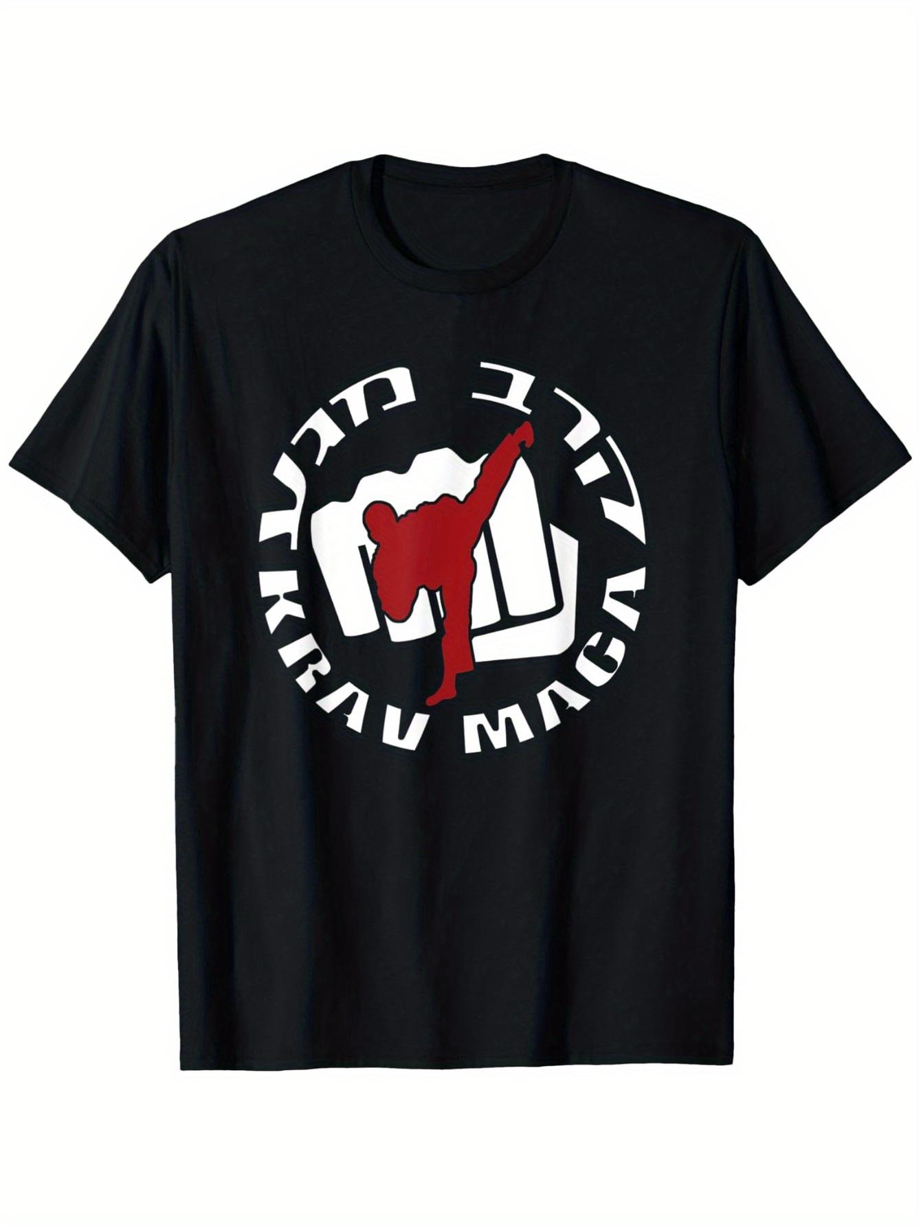 Krav Maga IDF combat contact selfdefense Israel system mens cotton round neck short sleeve Tshirt S