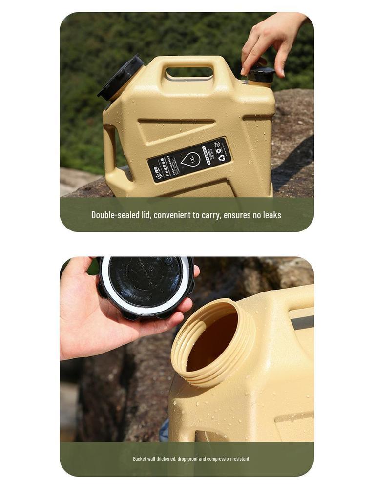 Food Grade PE Water Bucket with Faucet for Outdoor, Camping, and Household Use