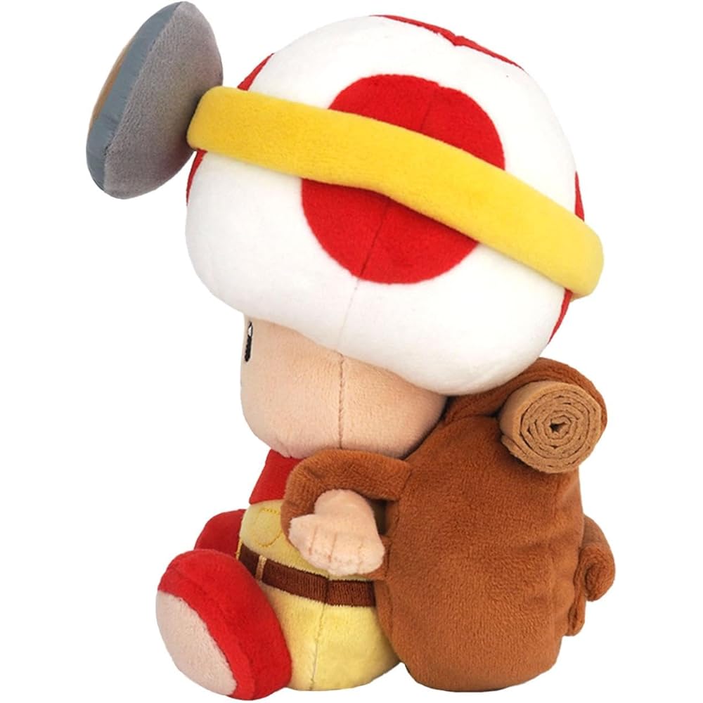 San-ei Trading Toad Captain Plush Toy 12x15x18cm Soft Stuffed Animal