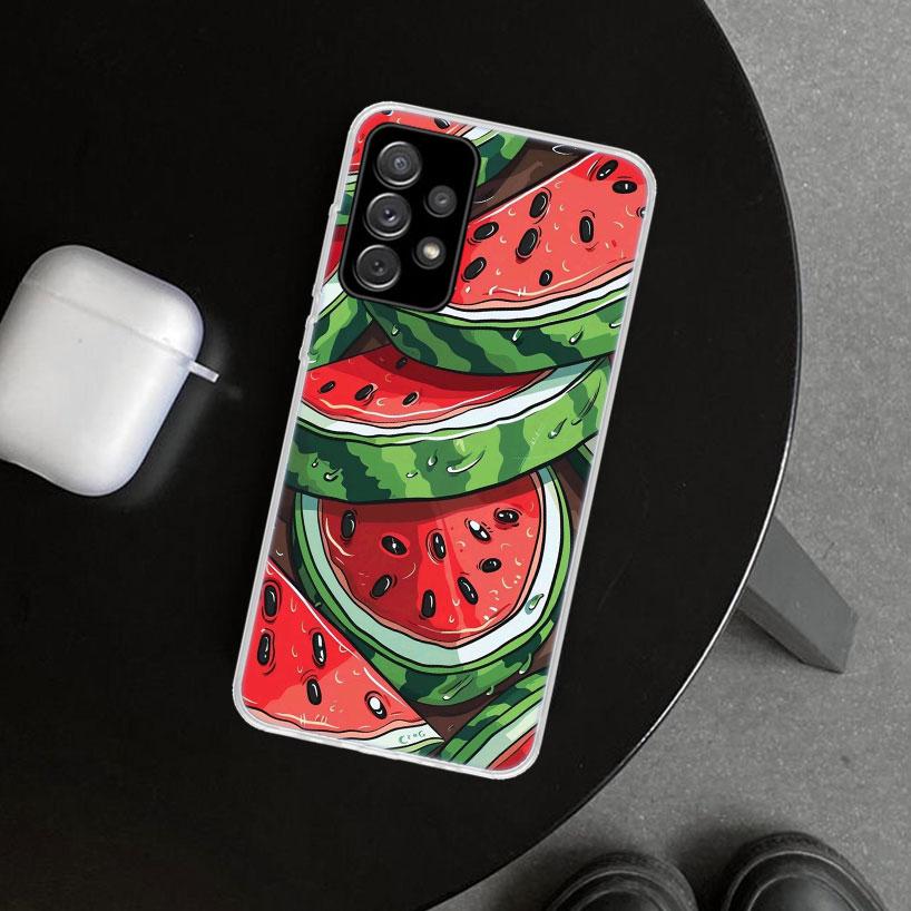 Watermelon Summer Fruit Phone Case Cover for Samsung Galaxy A12 A22 A32 A52 A72 A02S A51 A50S A31 A20S A10S Note 20 Ultra 10 Plu