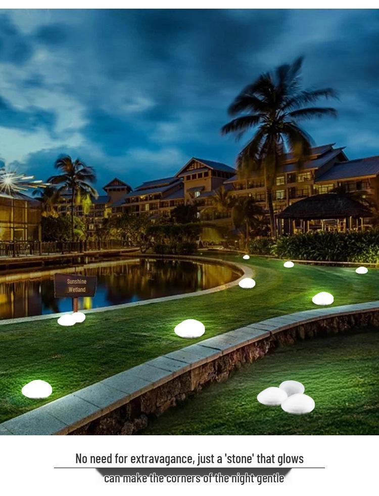Solar Pebble Lights: Waterproof Outdoor Luminous Stones for Garden and Lawn Landscaping