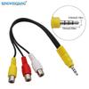 3.5mm To RCA Video Cable: One-to-Three AV Adapter for Skyworth/TCL Audio