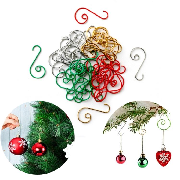 Christmas Tree S Shaped Hooks 20pcs Metal Holiday Birthday Party Decoration