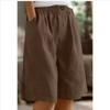 Cotton and Linen Shorts, Women's Summer Clothes, Women's Five-point Pants, Loose High-waisted Women's Trousers