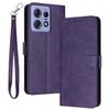 For Motorola Edge 50 Pro 5G Case Calf Texture Leather Stand Wallet Anti-Fall Phone Cover