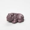 Animali Portafortuna in Argilla Viola di Yixing Statuetta Ornamento Scultura Artigianale Fatta a Mano Accessori Decorativi per Set da Tè Cinese