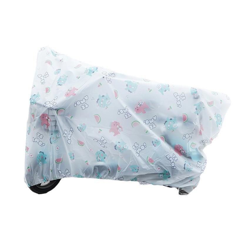 

Прозорий дощозахисний чохол PEVA для автомобілів та мотоциклів - універсальний, чотири пори року, мультяшний дизайн, пило- та сонцезахисний. Small (180*120cm)