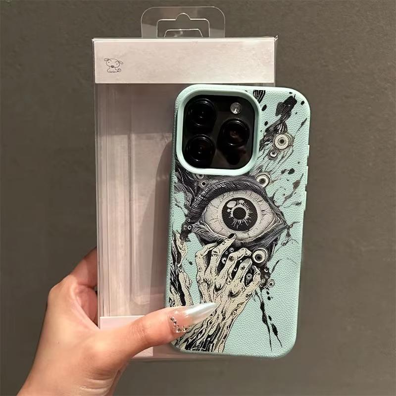 Cthulhu Eye Horror Sketch Print Phone Case for iPhone 17 16 15 14 13 12 11 Pro Max Shockproof Anti-Scratch Protective Cover