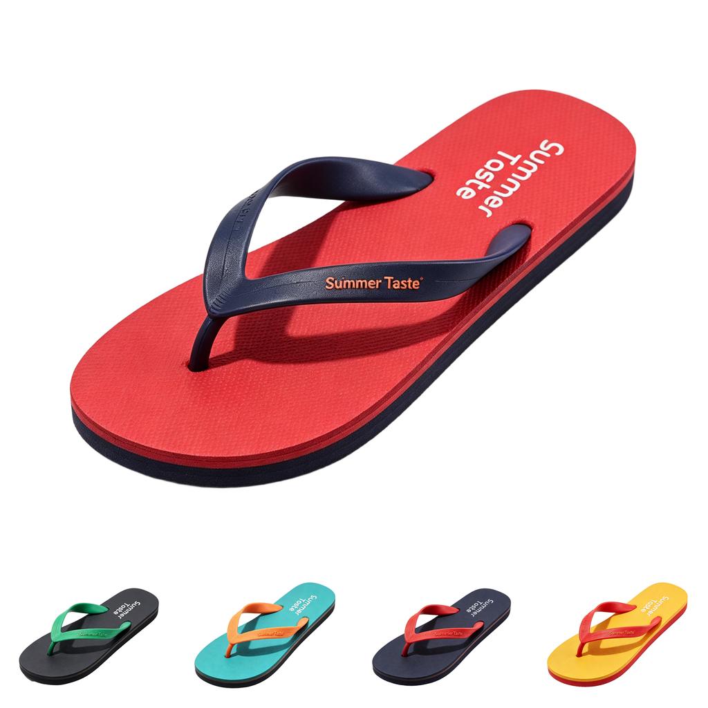 Color Block Flops Comfortable Thong Sandals for Beach and Home Wear