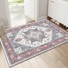 Boho Persian Geometric Pattern Door Mat Classic Home Decor Non-Slip Carpet Ethnic Style Art Line Entrance Rug for Indoor Outdoor
