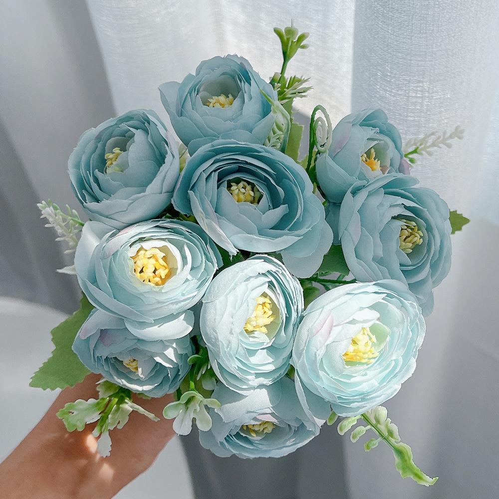10Heads Rose Bouquet 30cm Artificial Flowers Living Room Room Decoration Party Bridal Wedding Decor DIY Christmas Handicrafts