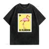 Funny Mexican Flamingo Design El FlaUnisexco T shirt vintage Washed Unisex Comfortable Stylish Slightly designer clothes Stretched