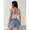 Women Sweet Sexy Floral Print Cropped Casual Cami Tank Top
