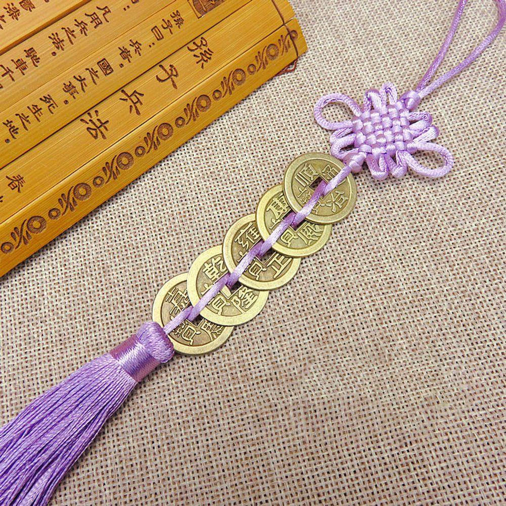 Feng Shui Chinese Knot Pendant Featuring Copper Lucky for Wealth Success and Prosperity Home Office Decoration
