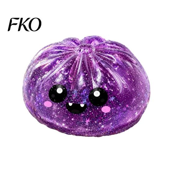 Squeeze Stress Ball Halloween Glitter Ball, TPR Slow Rising Fidget Toy, Gift for Children Ghost Pumpkin Eyeball Dumpling Decompression Kids