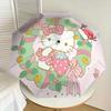 1pc Christmas Hello Kitty Wreath Decoration Umbrella with Plastic Handle,Suitable for All Seasons Home Travel Outdoor UmbrellaSanlio514