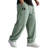 Men's American-style Embroidered Black Label Loose Straight-fit Casual Pants with Vertical Stripes Casual Pants