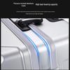 ZhiNaShi Rechargeable PC Hardshell Luggage with Silver Aluminum Frame