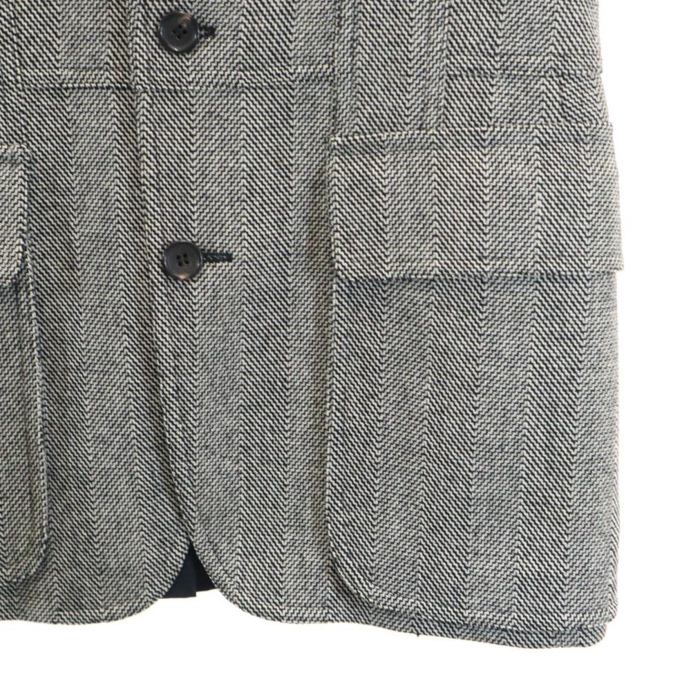GUCCI Made in Italy Wool Blend Herringbone tailored jacket 44R gray Men's Used