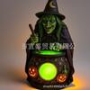 Halloween Witch Cauldron Lamp Resin Led Spooky Party Centerpiece For Home Desk Office For Teens Kids Gothic Gift