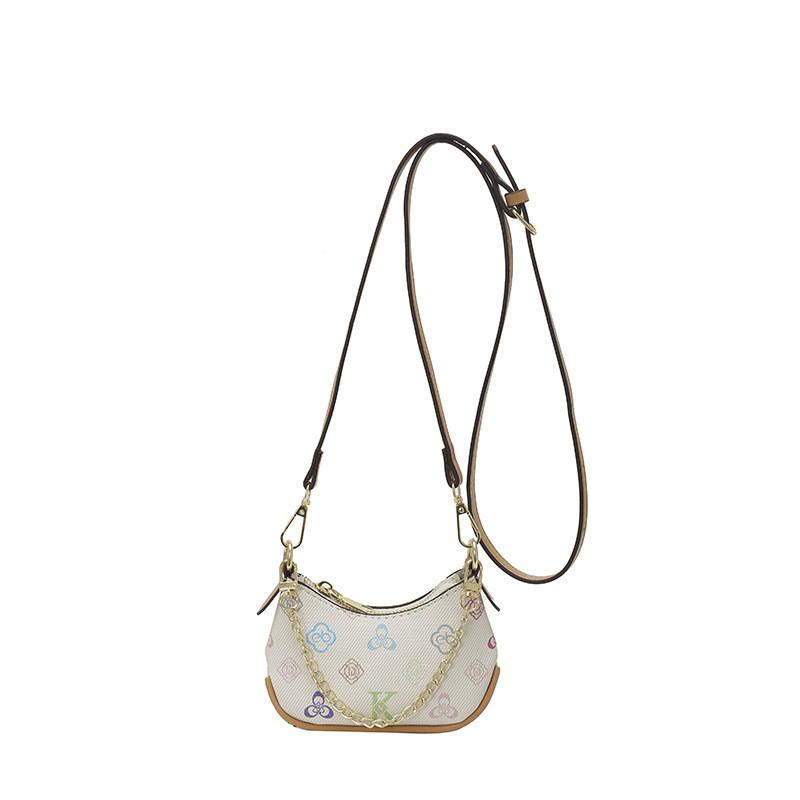 Retro Canvas Shoulder Bag For Women With Chain Strap And Zip Closure For Daily Use