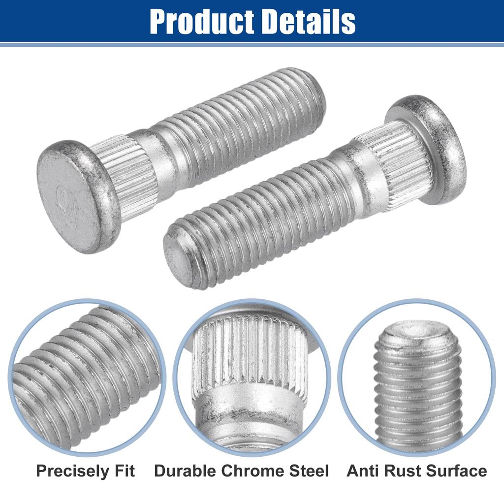 ACROPIX 10pcs Front or Rear Wheel Lug Studs for M12x1.5 Ford Fit Focus 2000-2011 Mazda 626 1988-2002 Number J00Y33062
