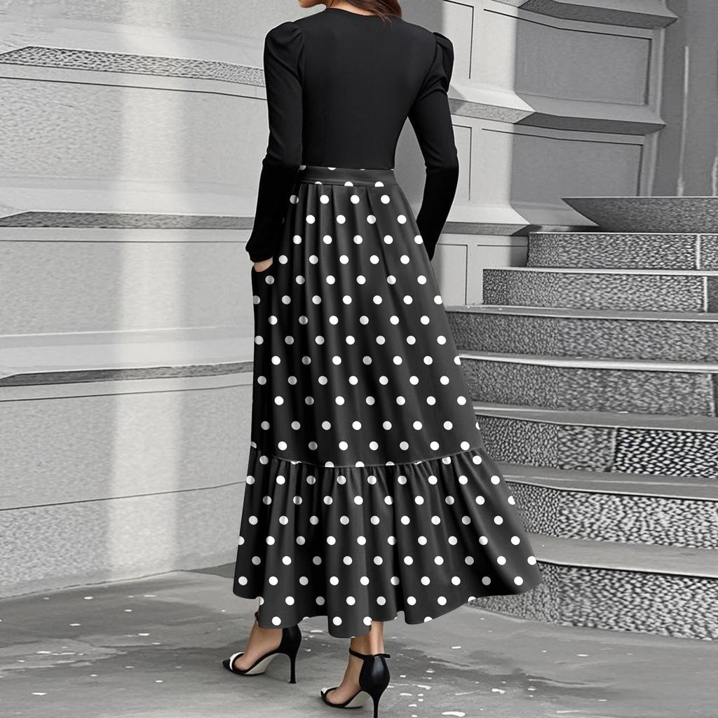 Modisches und elegantes Kleid mit Blumendruck und hoher Taille für Damen