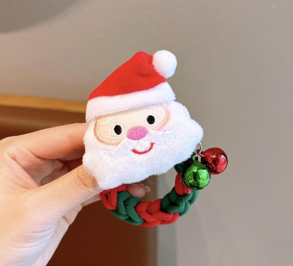 Christmas Tree Plush Elastic Hair Ties for Children