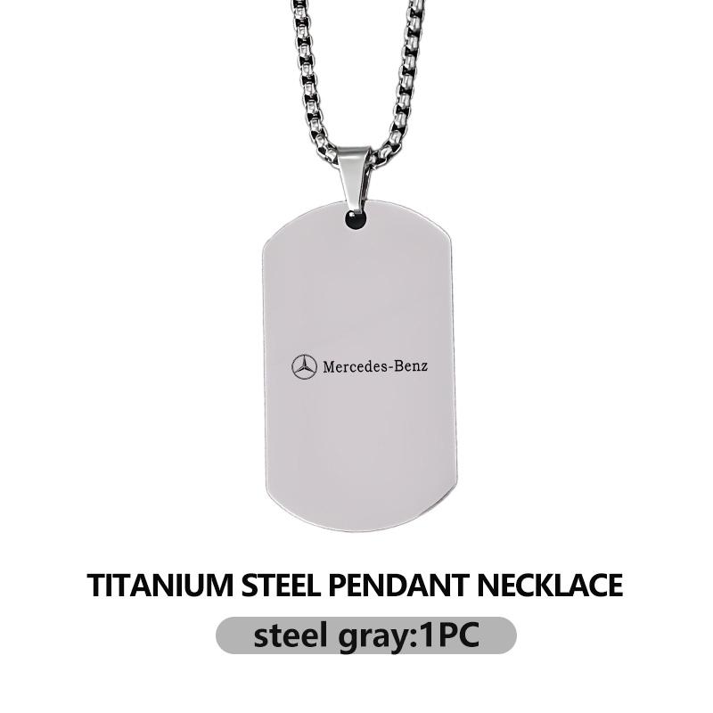 

For Benz Stainless Car Logo Pendant Necklace Personalized Auto Decorative Accessories CLS SLK Sport ML C200 C260 C300 W205 CITAN