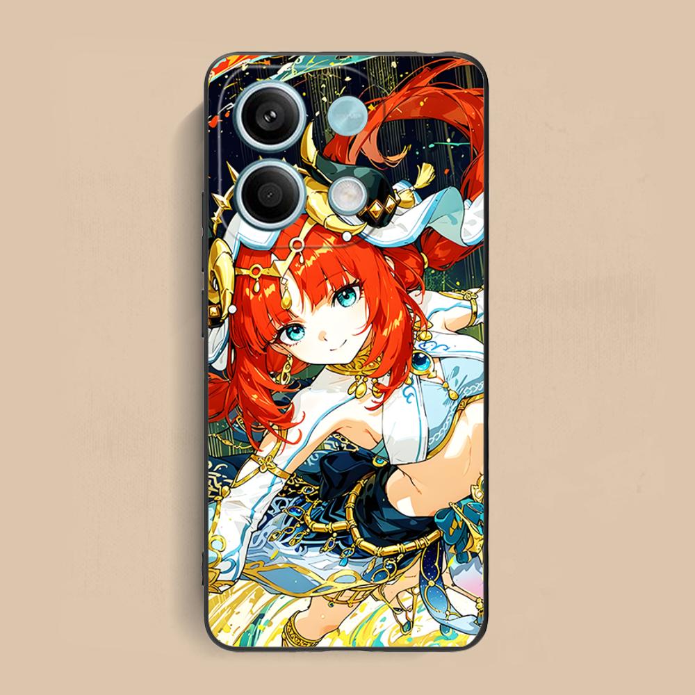 Game GI Nilou Matte TPU Mobile Phone Case for Xiaomi Redmi 15 14 13 12 A5 3 2 1 C Plus 4G 5G Colorful Printing Cover