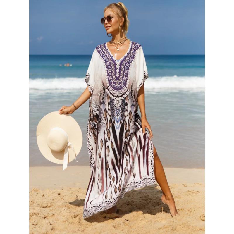 Damskie narzutki plażowe Czeska sukienka plażowa Sukienki w dużych rozmiarach