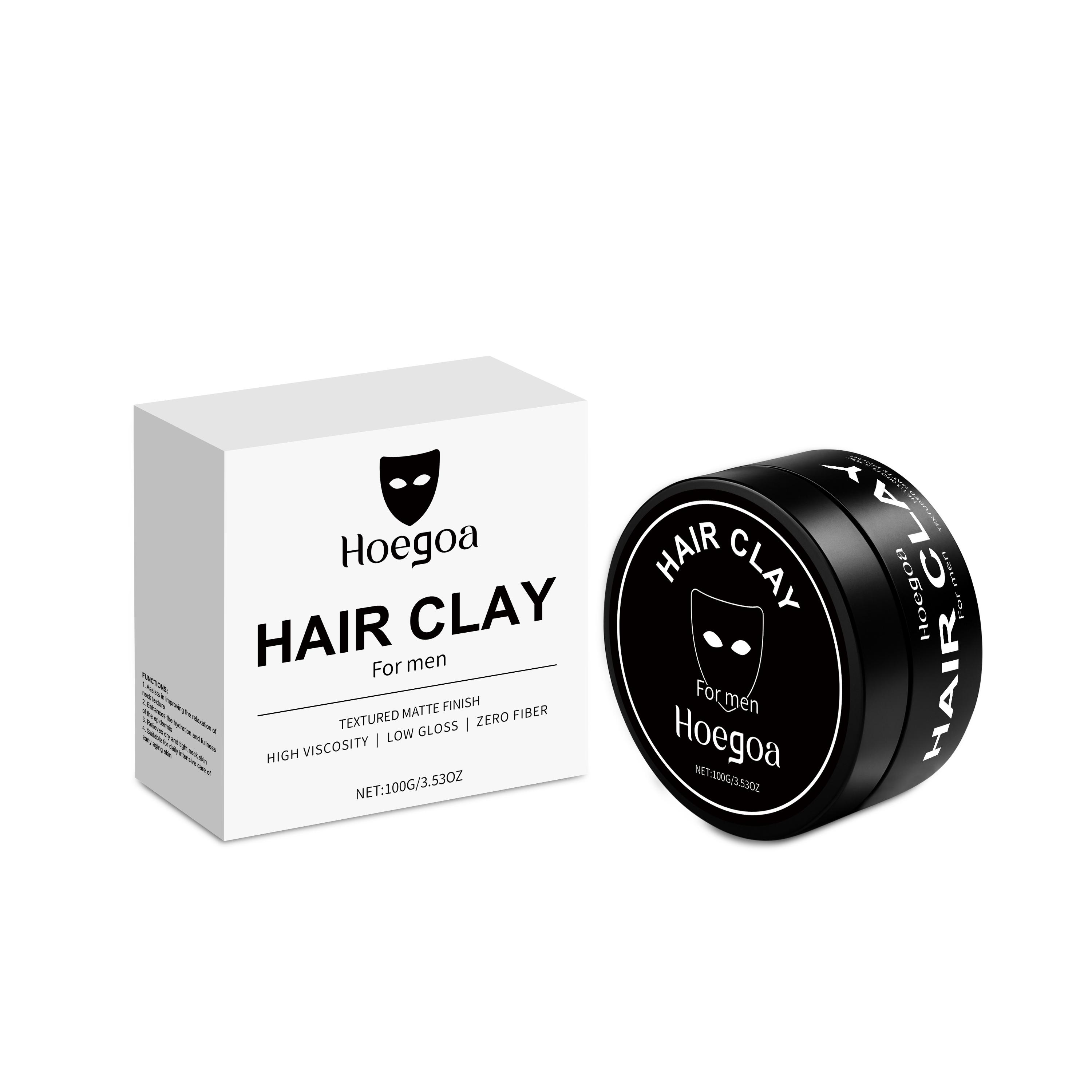 Men Styling Mud Texturizing Volumizing Increase Hair Volume Hairstyle Finished Mud Strong Hold Matte Finish Hair Styling Clay