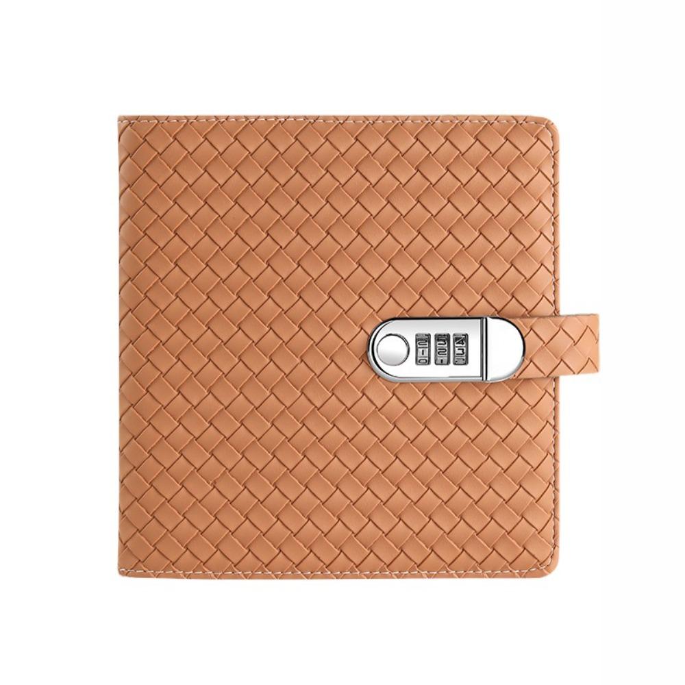 

Тисненая текстура FWeaving Бюджетный органайзер с замком Планировщик из ПУ кожи Подарок на Новый год оранжевый