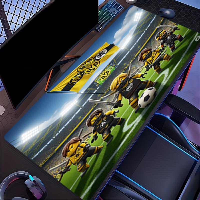 Tapis de Souris Impression Borussia Dortmund, pour Clavier Pad Ordinateur Portable Mat pour Bureau Utilisation à Domicile, Décoration de Bureau, Cadeau d'Anniversaire Parfait pour les Joueurs