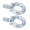 2PCS Lifting Ring Bolts Galvanized Carbon Steel Eyebolts Deep Threaded Lifting Shoulder Eyebolt M20