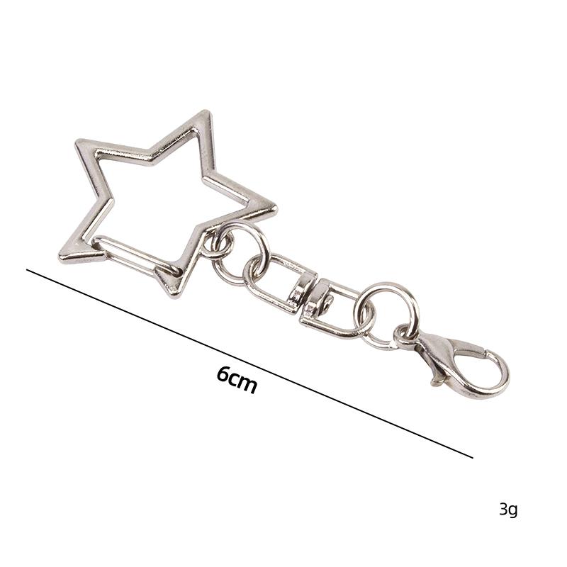 30Pcs Unique Alloy Star Keyring Pendant Star Shaped Clasp For Diy Projects