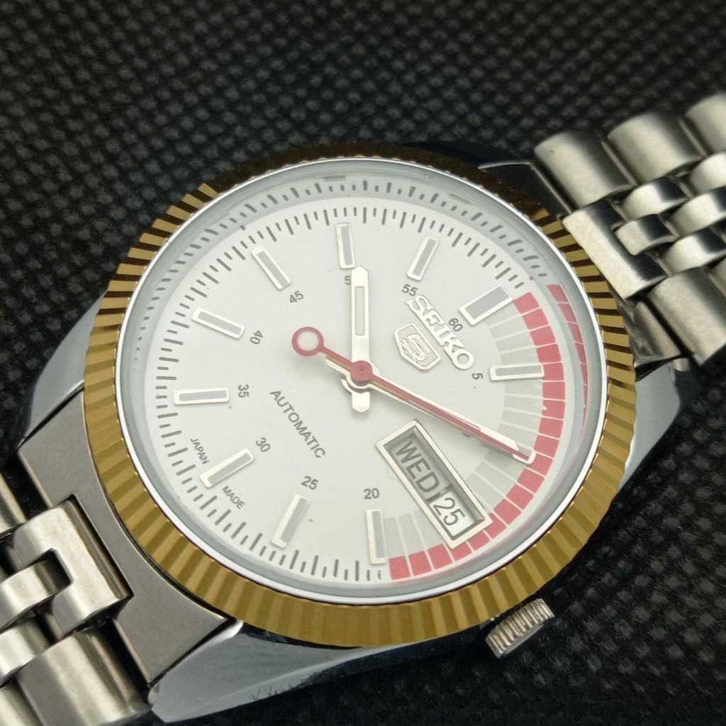 CEAS BĂRBĂTESC AUTOMATIC SEIKO 5 SECOND HAND JAPONIA RAR MECANISM AURIU 575a-a304753-2 SKU575a-a304753