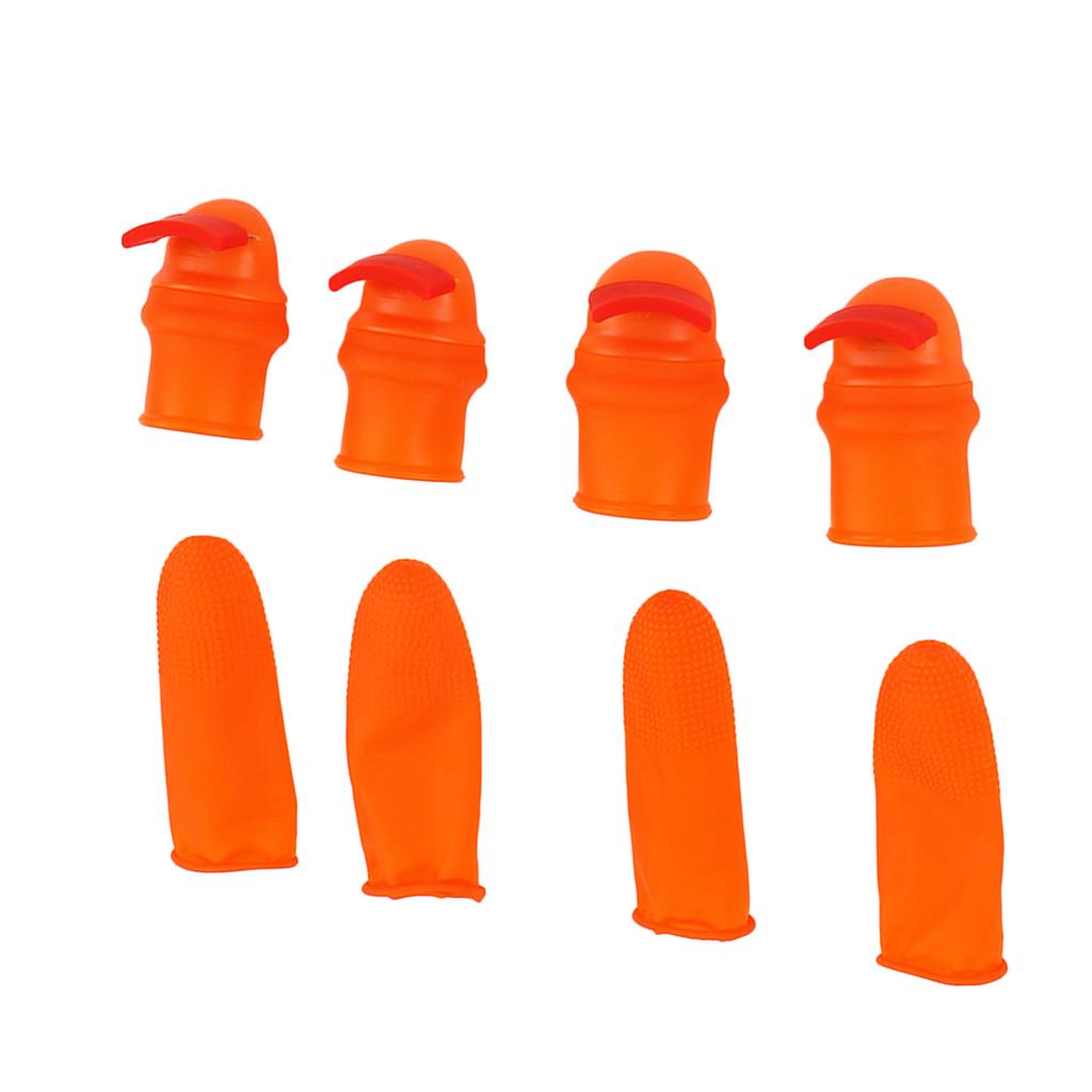 Silicone Thumb Knife Stainless Steel Thumb Knife Picker for Peel Pick Vegetables Pepper Beans