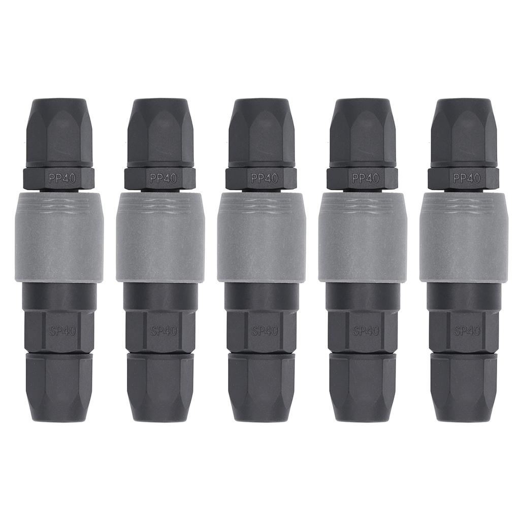 5 Set Pneumatic Quick Connector C Type Self Locking Air Compressor Hose Coupler Plug Socket(SP+PP40