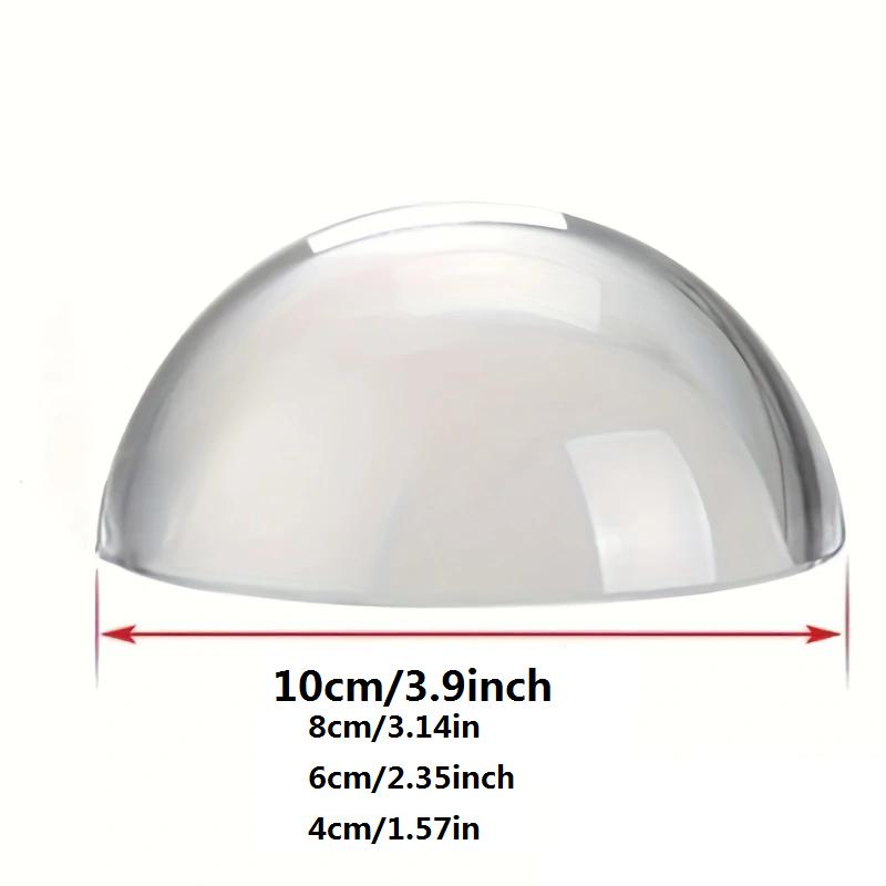 Honor of Crystal 4cm/10cm Blank Transparent Magnifier Glass Hemisphere Half Dome Crystal Ball For Paperweight Decoration