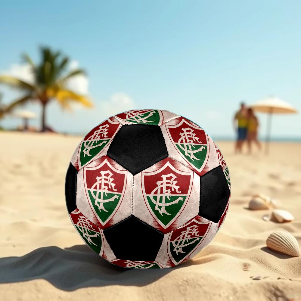 SIZE 5 Fluminense FC Soccer Ball Colorful All Ages Machine Stitched PVC Competition Ready Durable High-Bounce